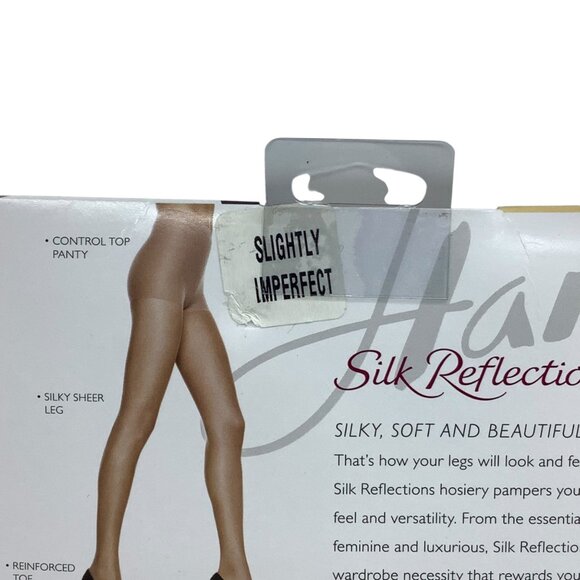 Hanes Silk Reflections Silky Sheer Control Top Pantyhose Style 718 CD Imperfect - Picture 5 of 5